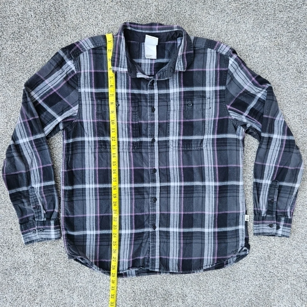 The North Face Arroyo Lightweight Flannel Shirt Black Purple Plaid Men's Large